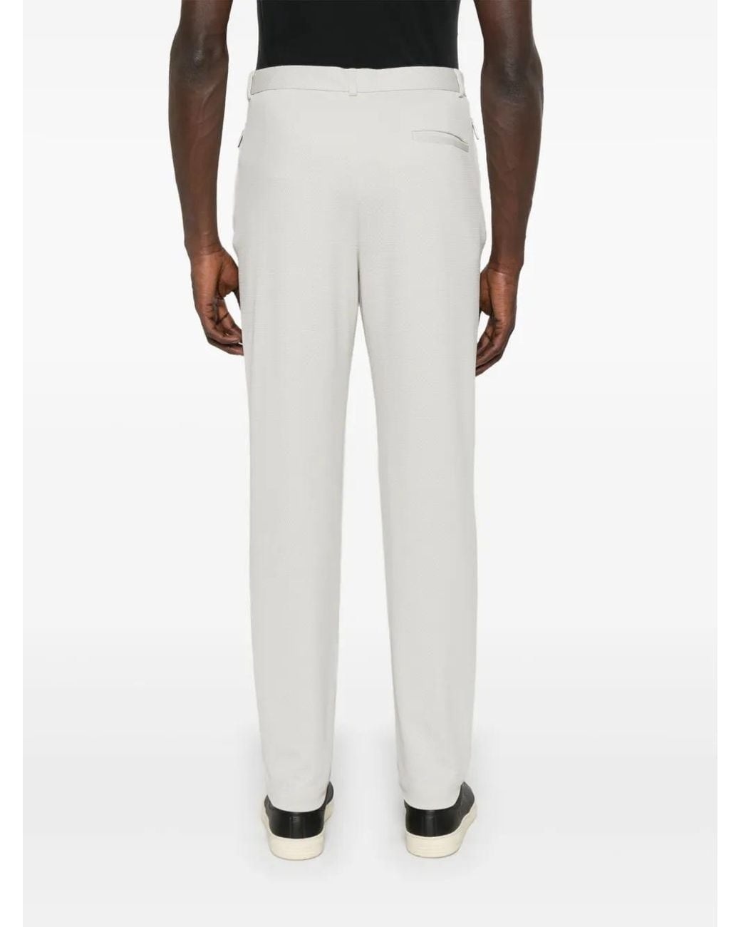 Emporio Armani White Tapered Trousers for men