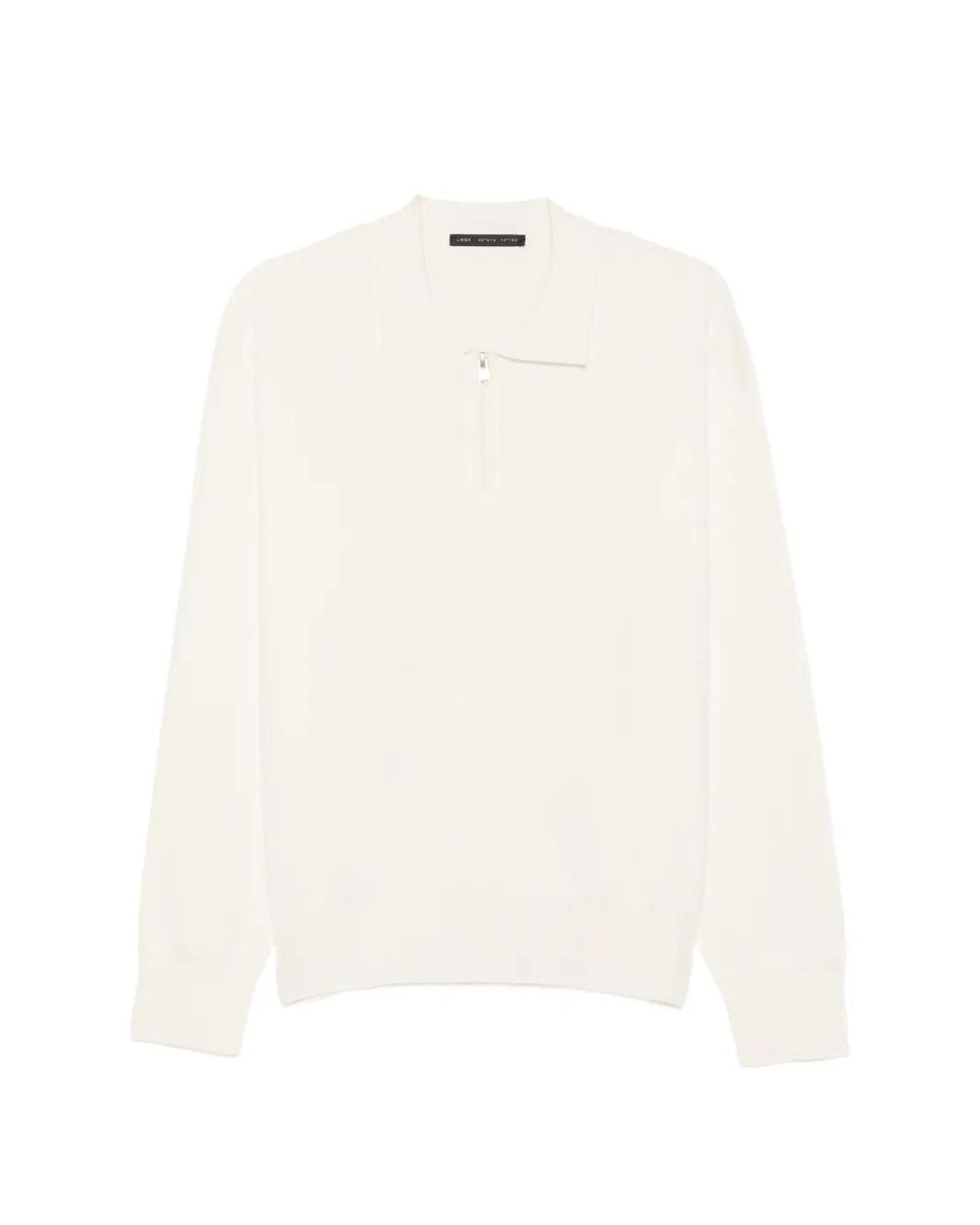 Low Brand White Polo À Col Zippé for men