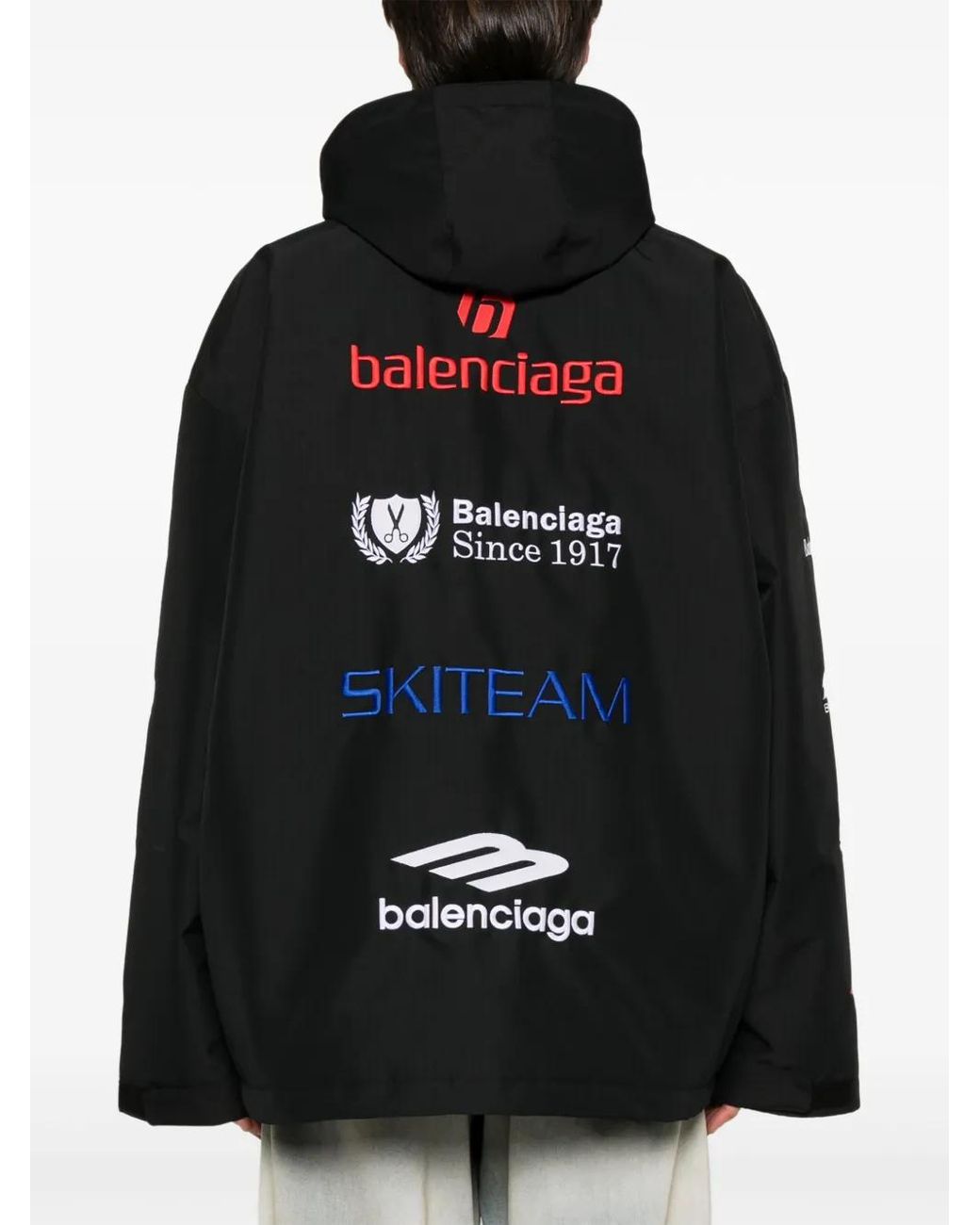 Balenciaga Logo-Embroidered Ski Jacket in Black for Men | Lyst