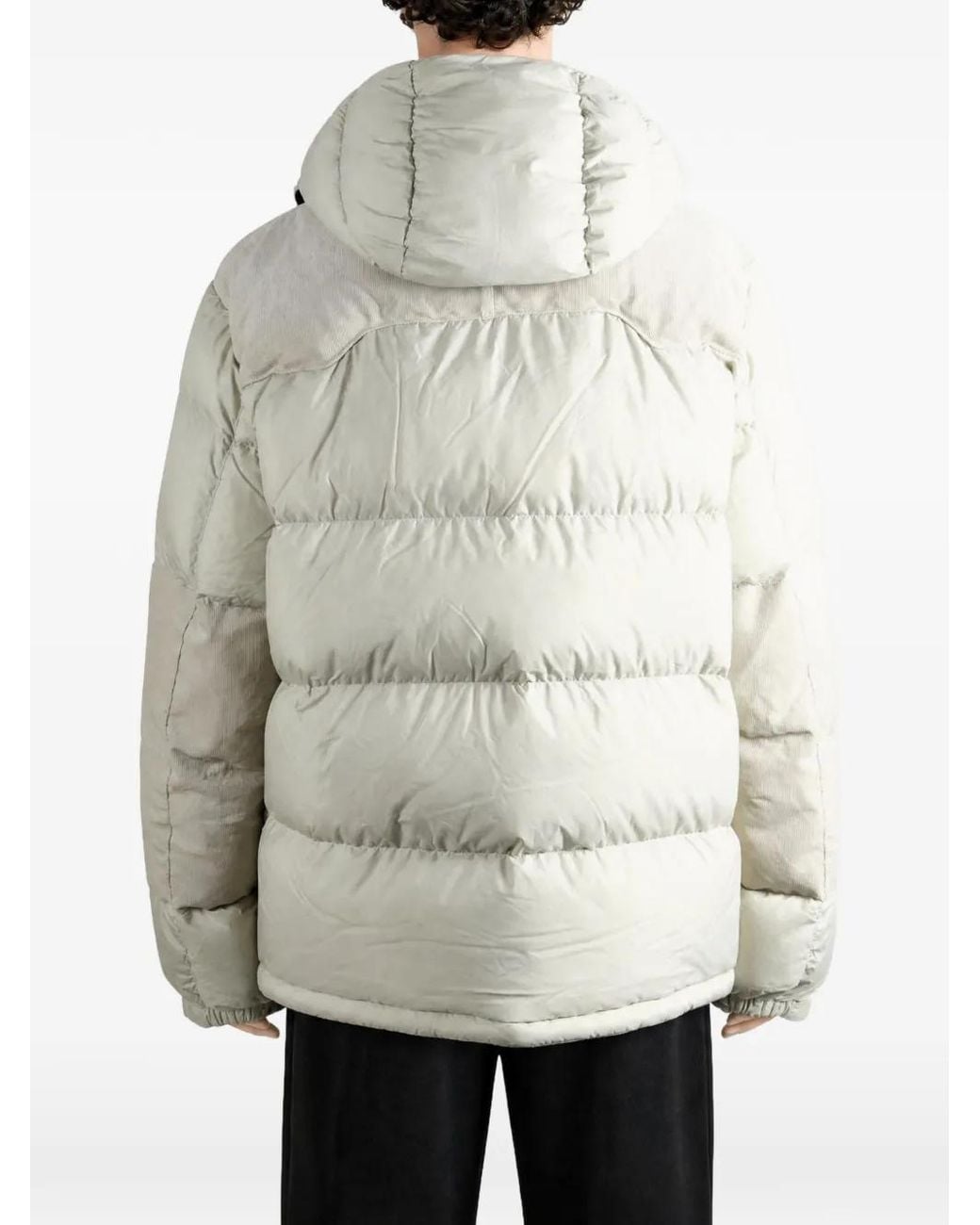 Polo Ralph Lauren White Corduroy-Panelled Quilted Jacket for men