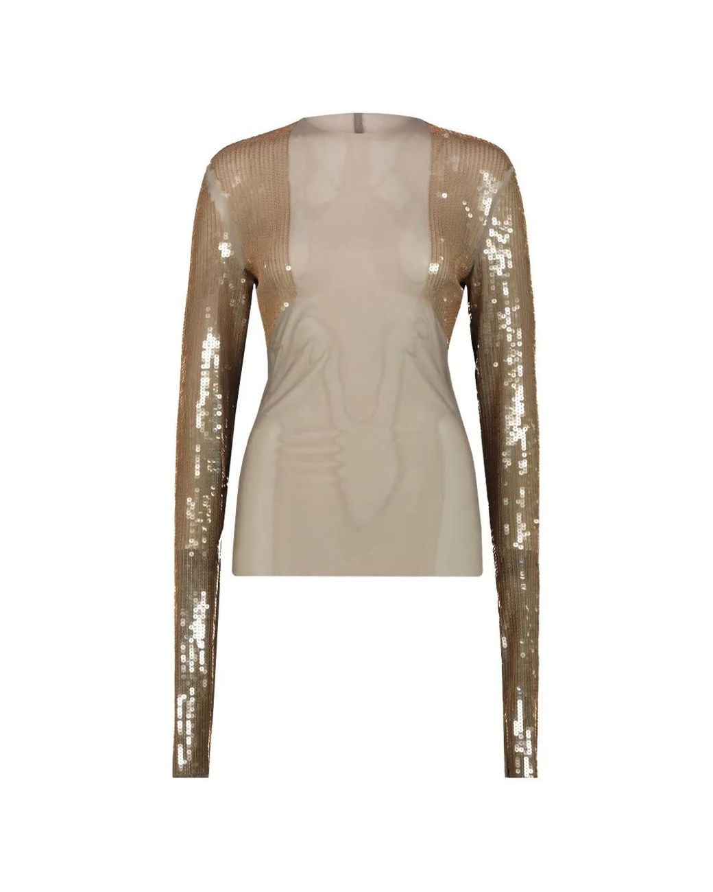 Rick Owens Natural Sequined Top
