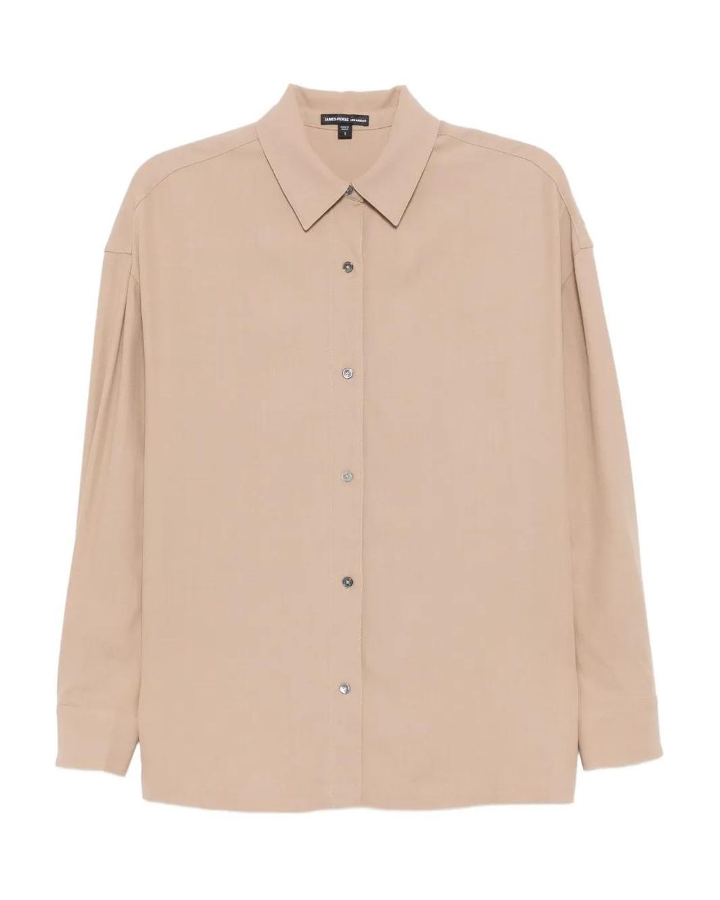 James Perse Natural Button-Up Blouse