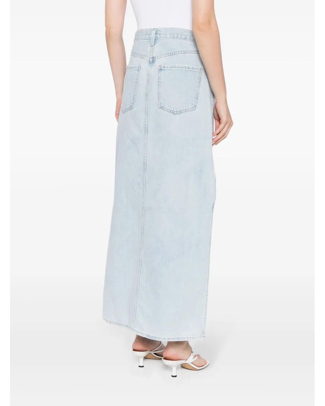 Agolde Blue Astrid Denim Maxi Skirt