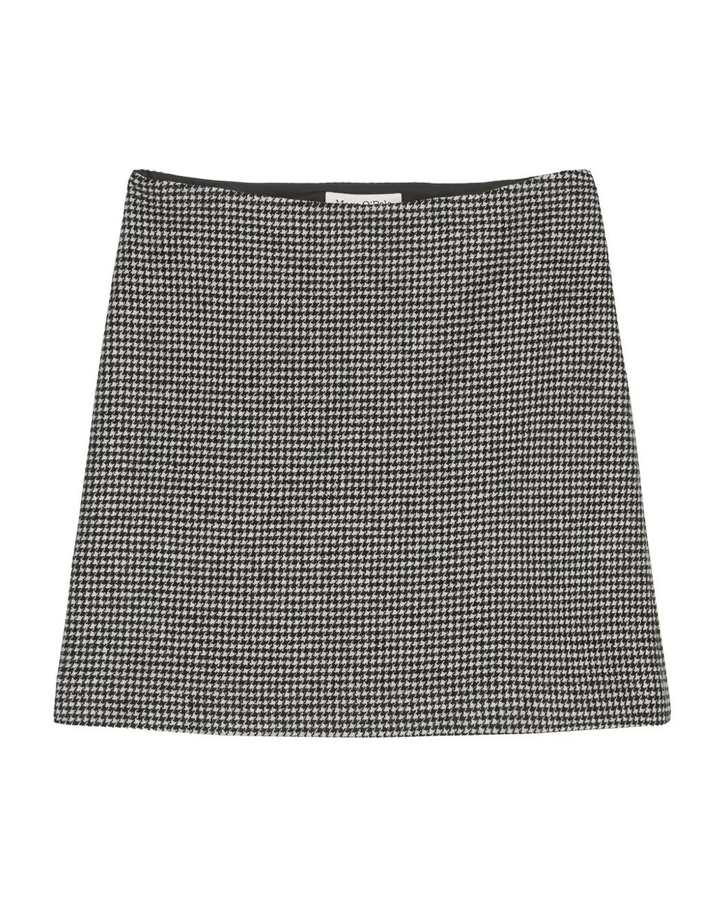 Marc O' Polo Gray Houndstooth-Pattern Miniskirt