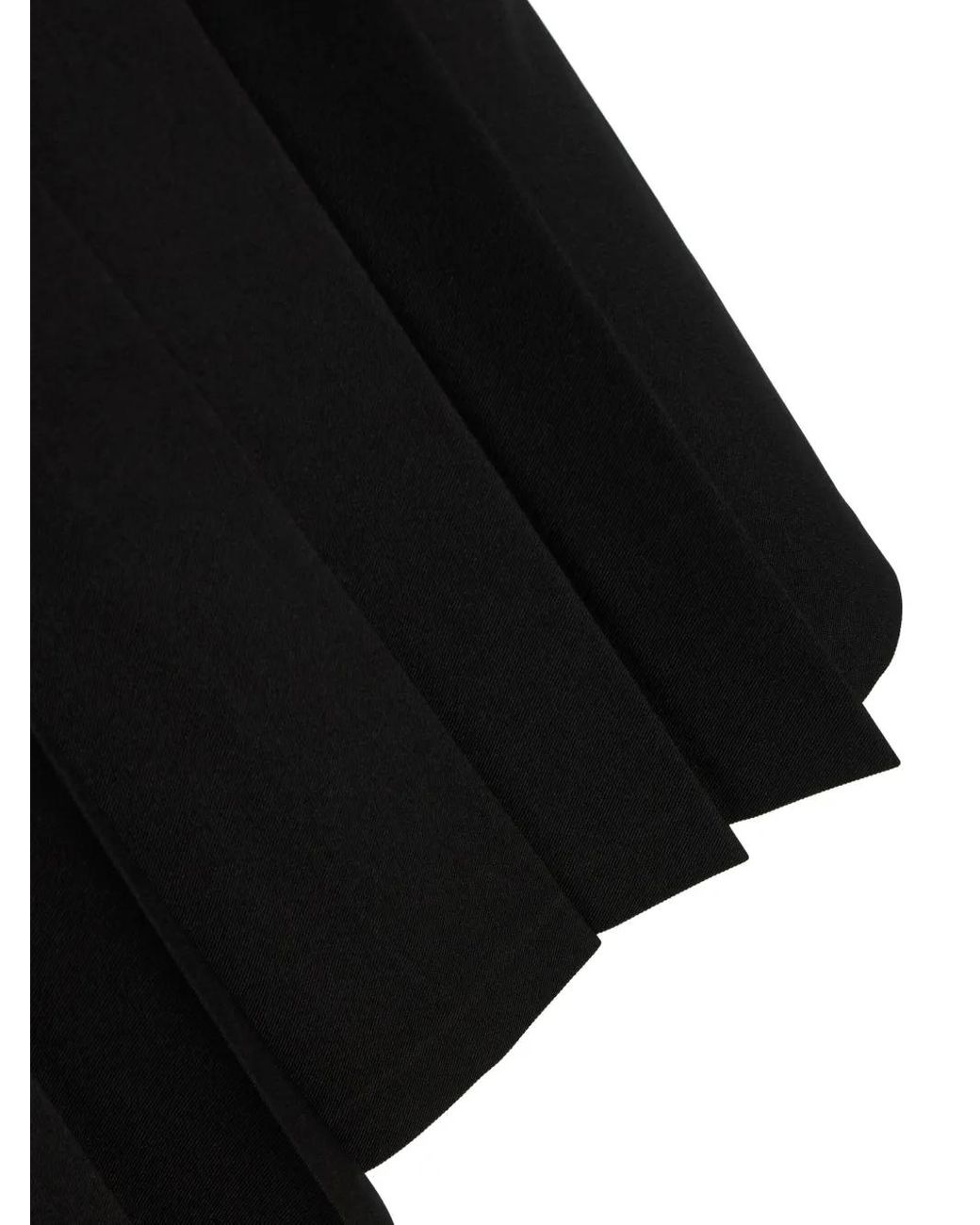 Comme des Garçons Black Gabardine Belted Pleated Midi Dress