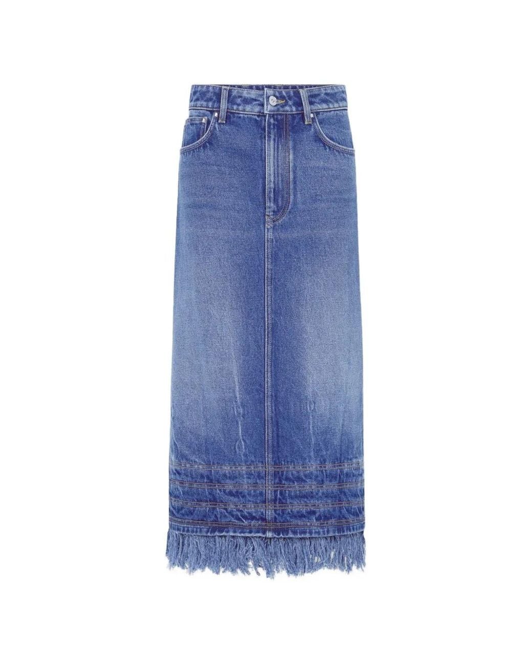 Rabanne Blue Midi Skirt