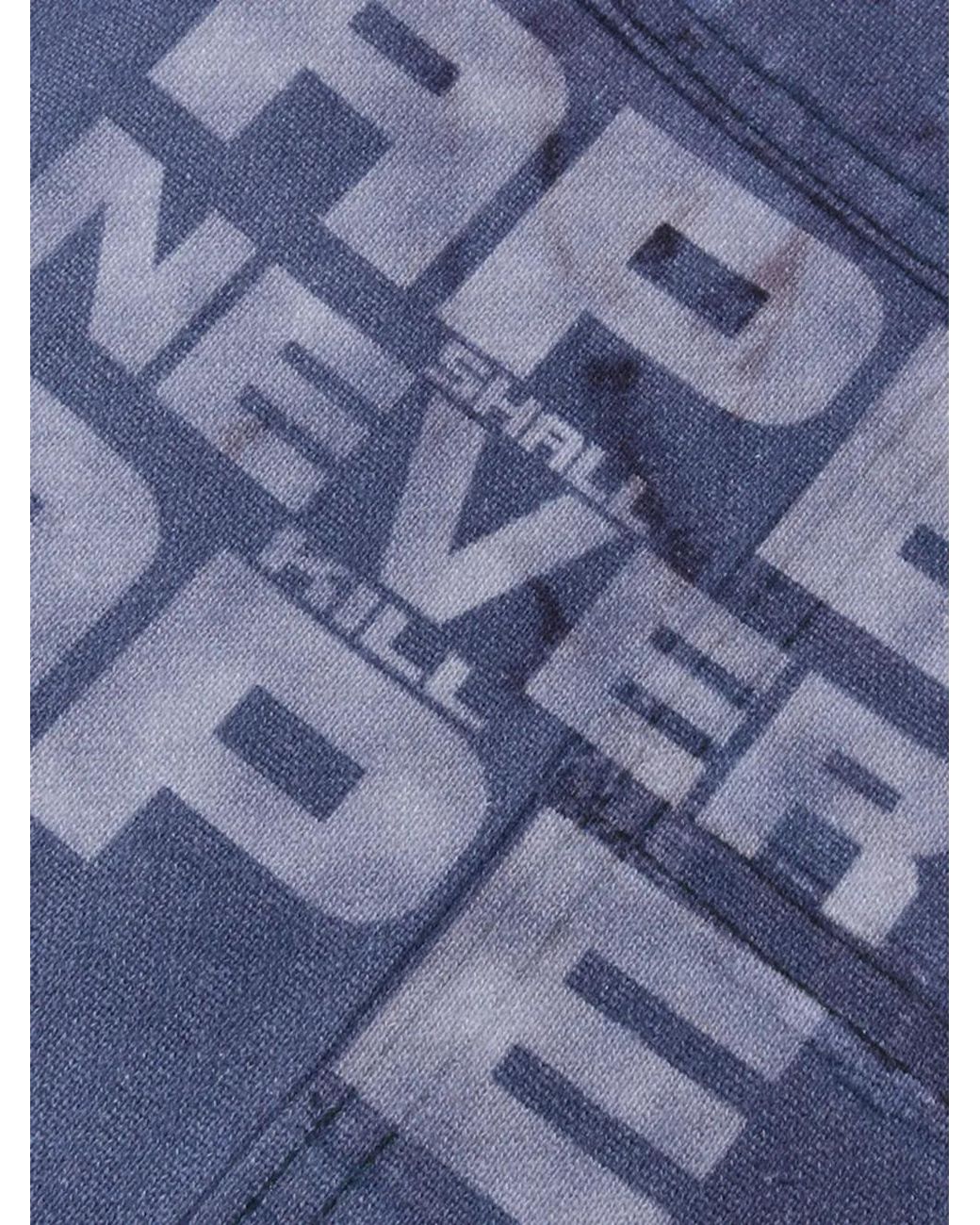 A Bathing Ape Blue Distressed Logo-Print Shorts for men