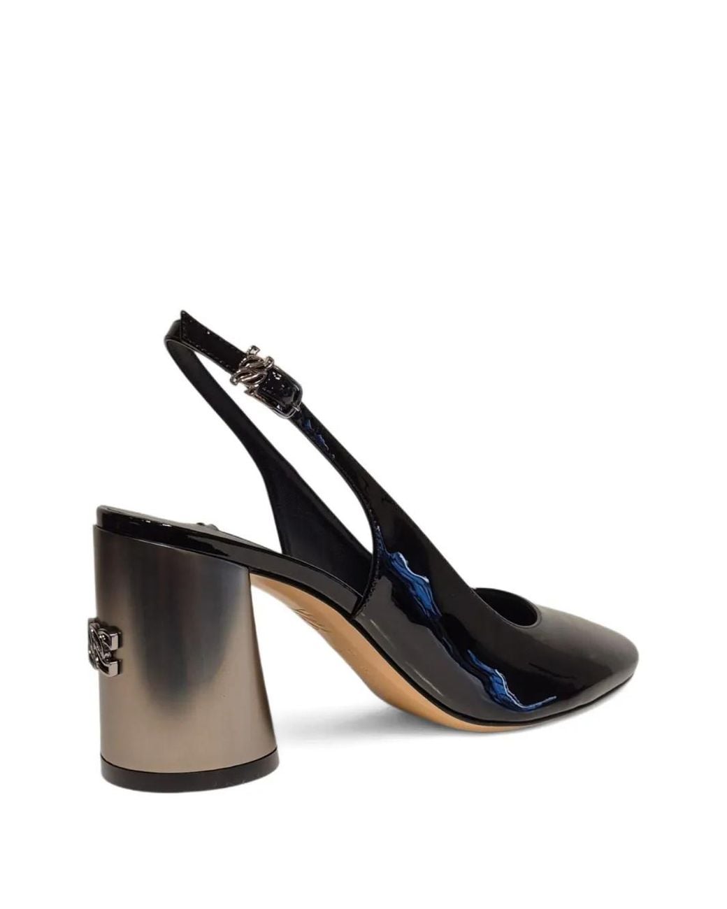 Casadei Black 80Mm Block-Heel Slingback Pumps