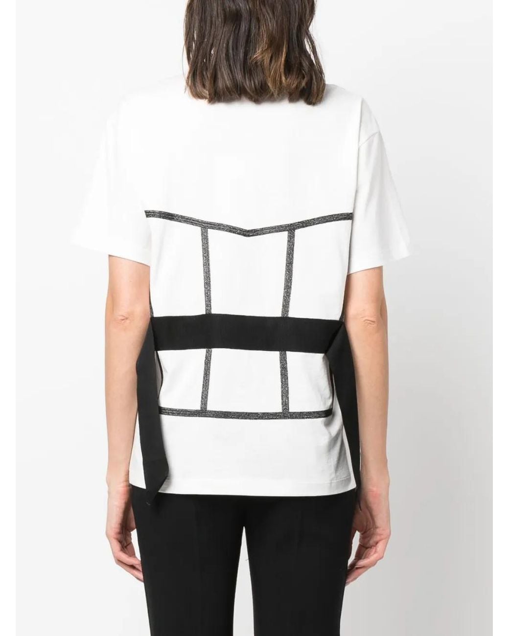 Murmur White Trompe L'Oeil Corset T-Shirt