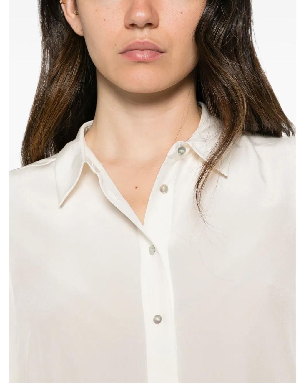 MAISON 123 White Silk Shirt