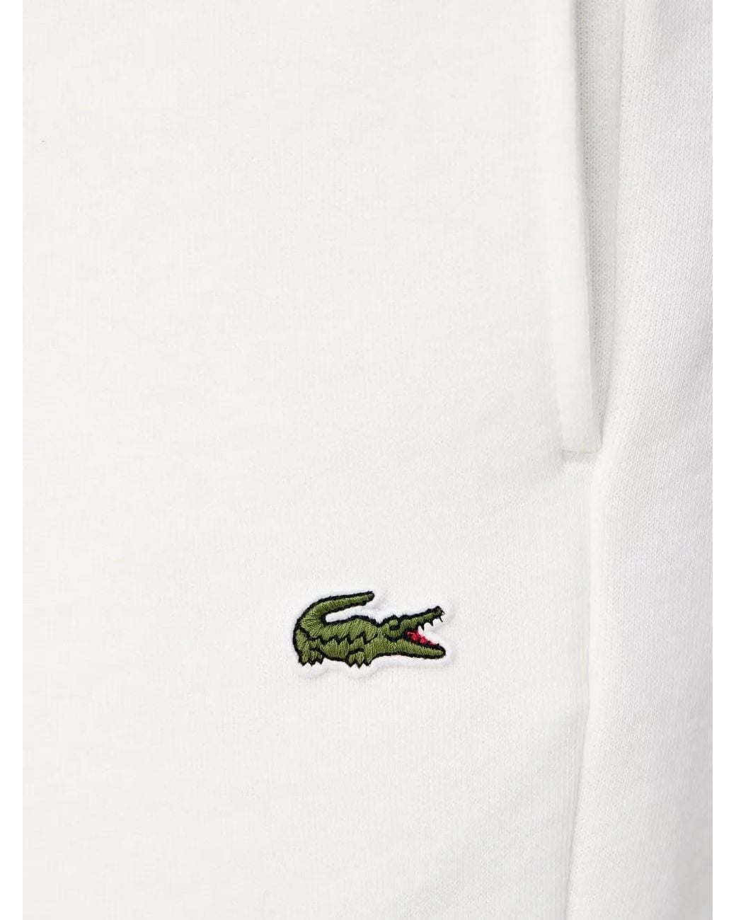 Lacoste White Fleece Shorts for men