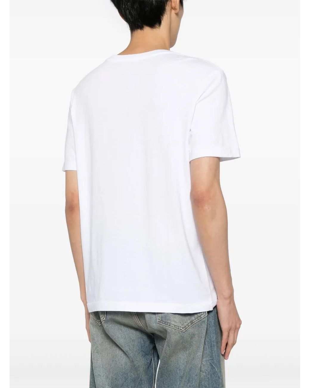 IRO White Graphic-Print Cotton T-Shirt for men