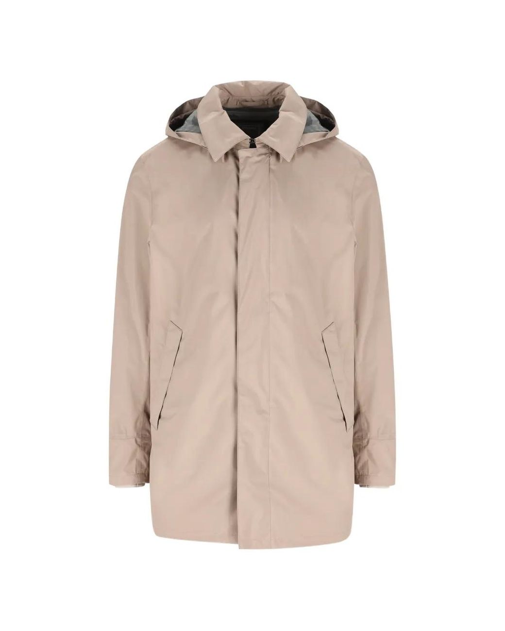 Herno Natural Polyester Coat for men