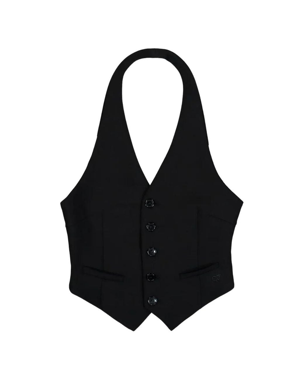 Vetements Black Veston À Dos-Nu