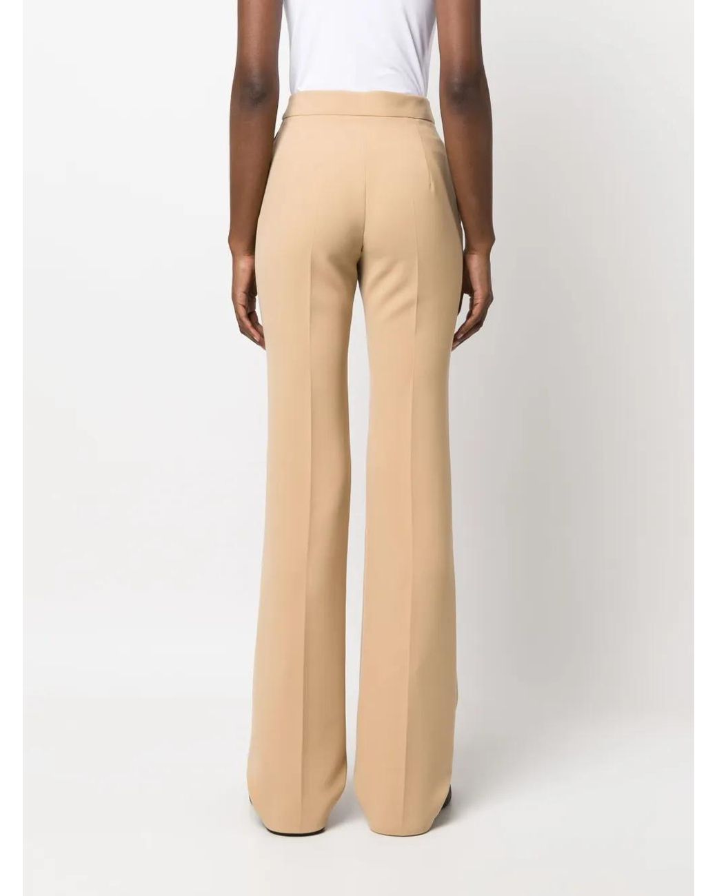 Moschino Natural High-Waist Wide-Leg Trousers