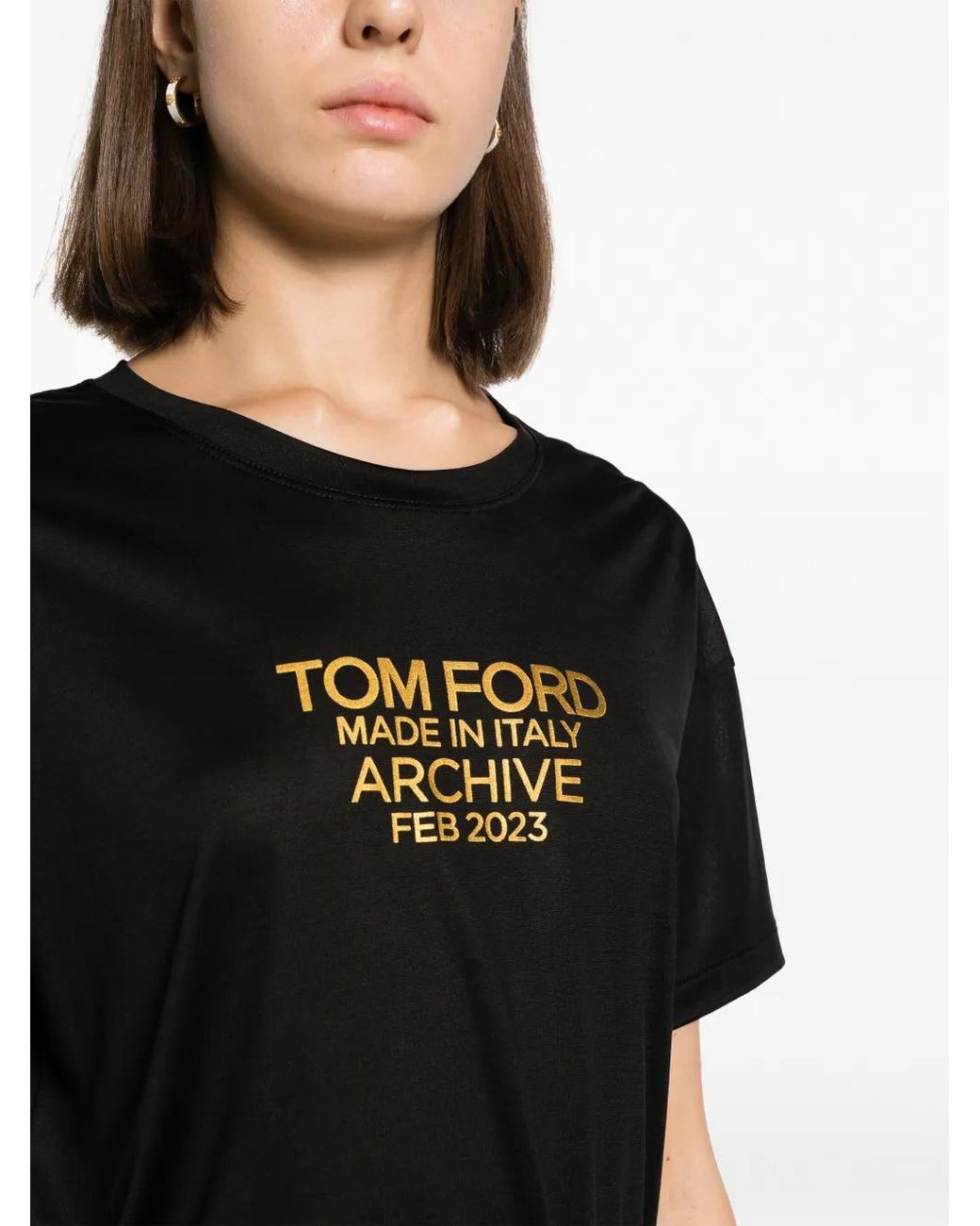 Logo estampado Tom Ford de color Black