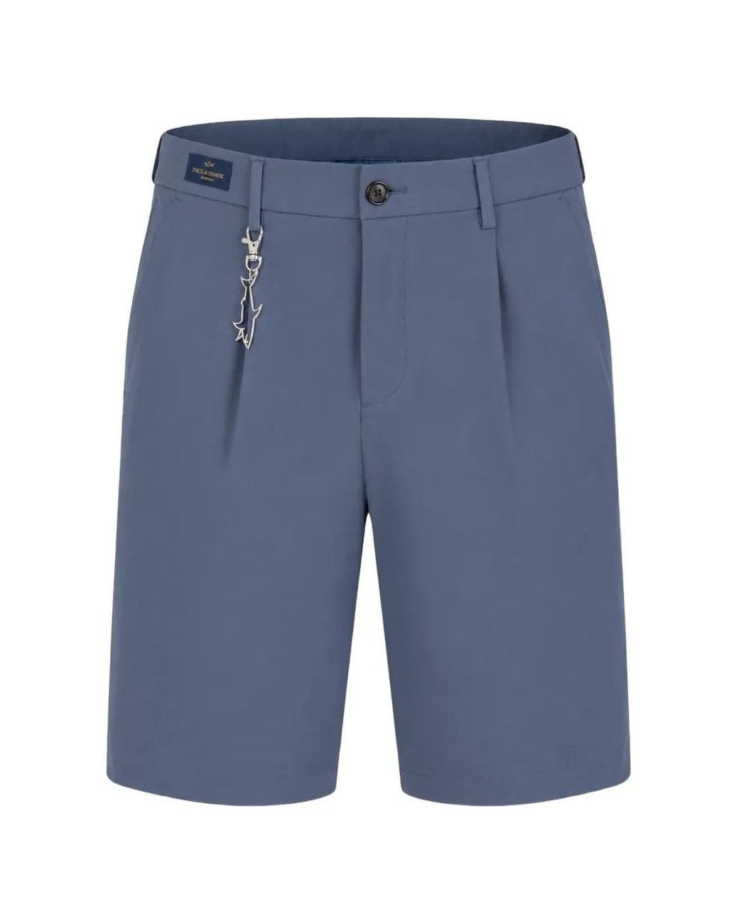 Paul & Shark Blue Dynamic Pleated Shorts for men