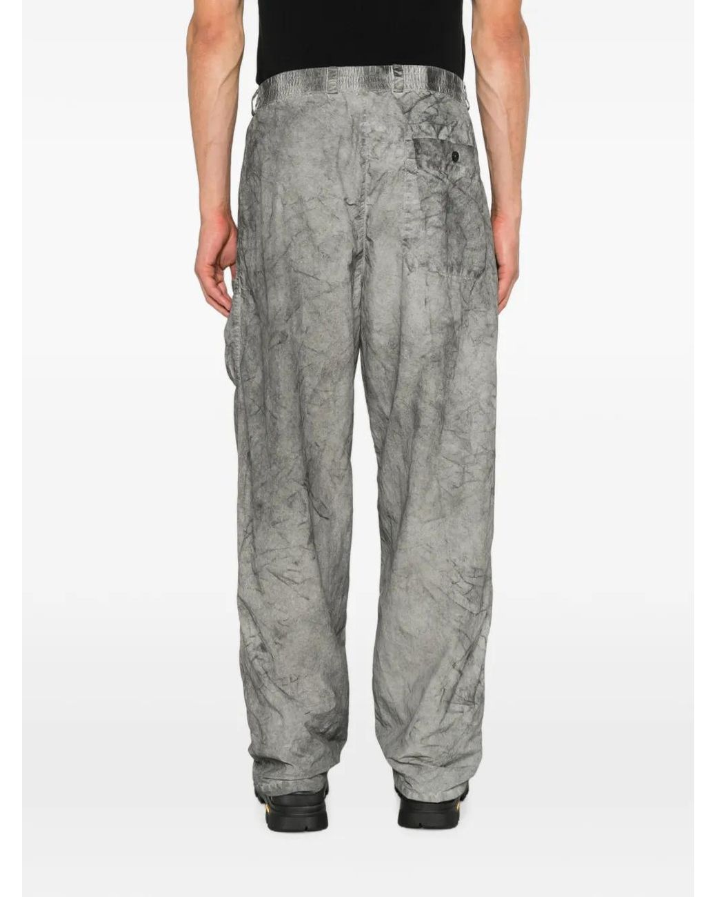 C P Company Gray Lens-Detail Cargo Pants for men