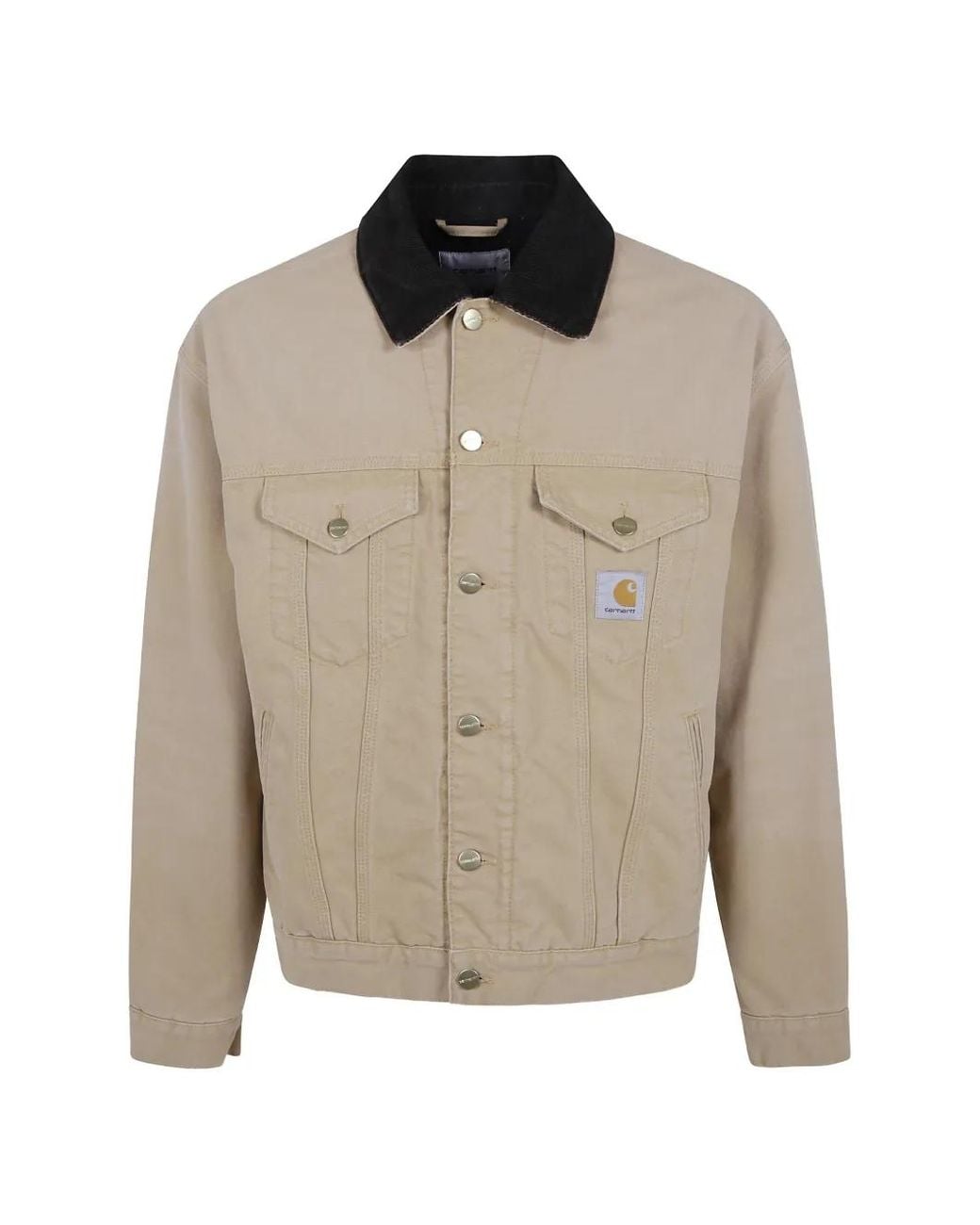 Carhartt Natural Og Trucker Corduroy-Collar Canvas Jacket for men