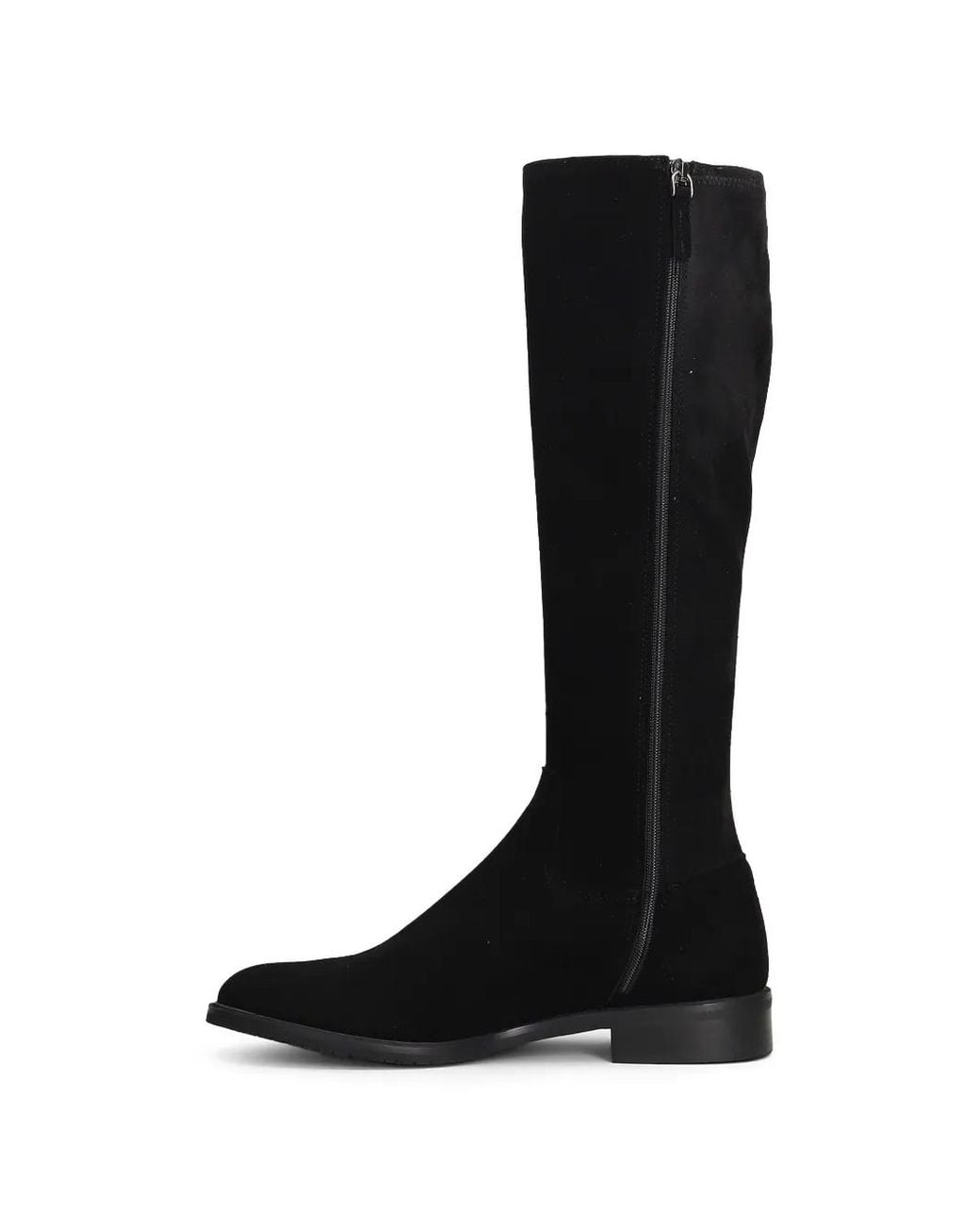 Julie Dee Black Side-Zip Knee-High Boots
