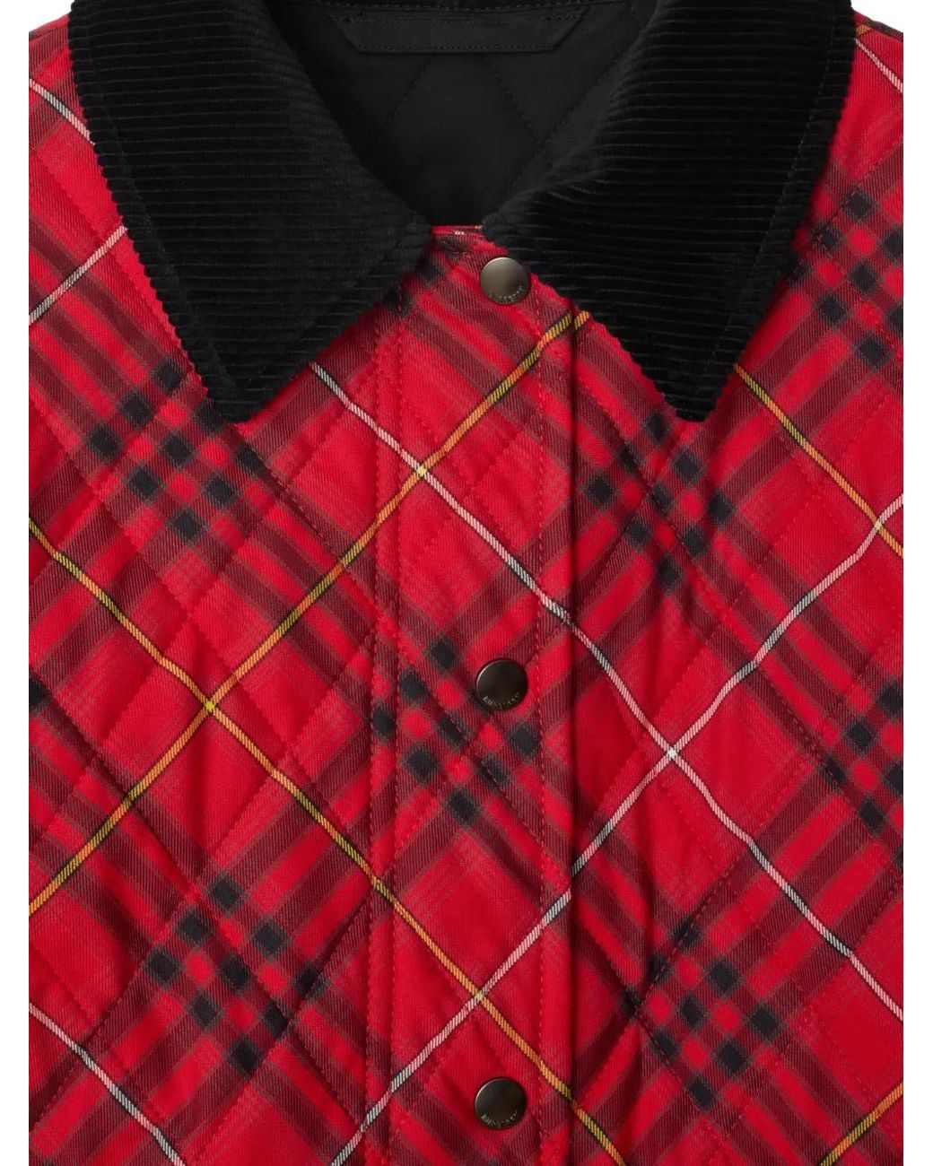 Burberry Red Quilted Cropped Jacket