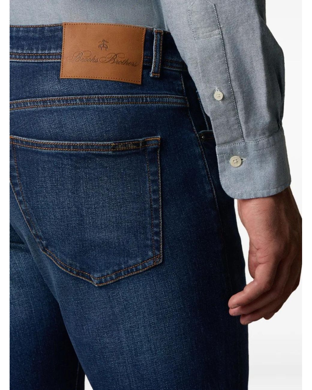 Brooks Brothers Blue Five-Pocket Cotton Jeans for men
