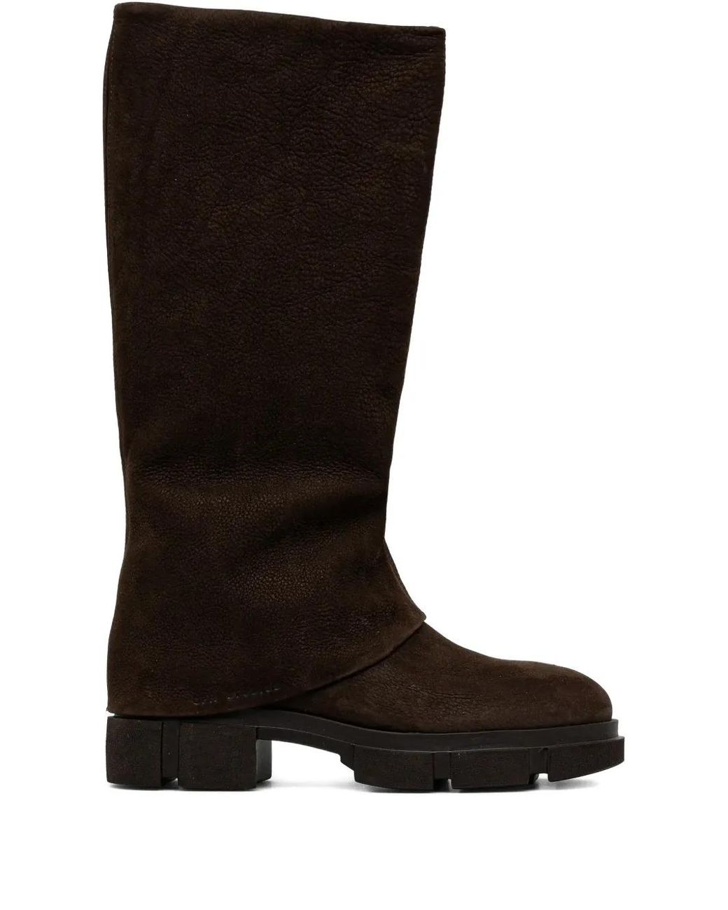 COPENHAGEN Black Chunky-Sole Knee-High Boots