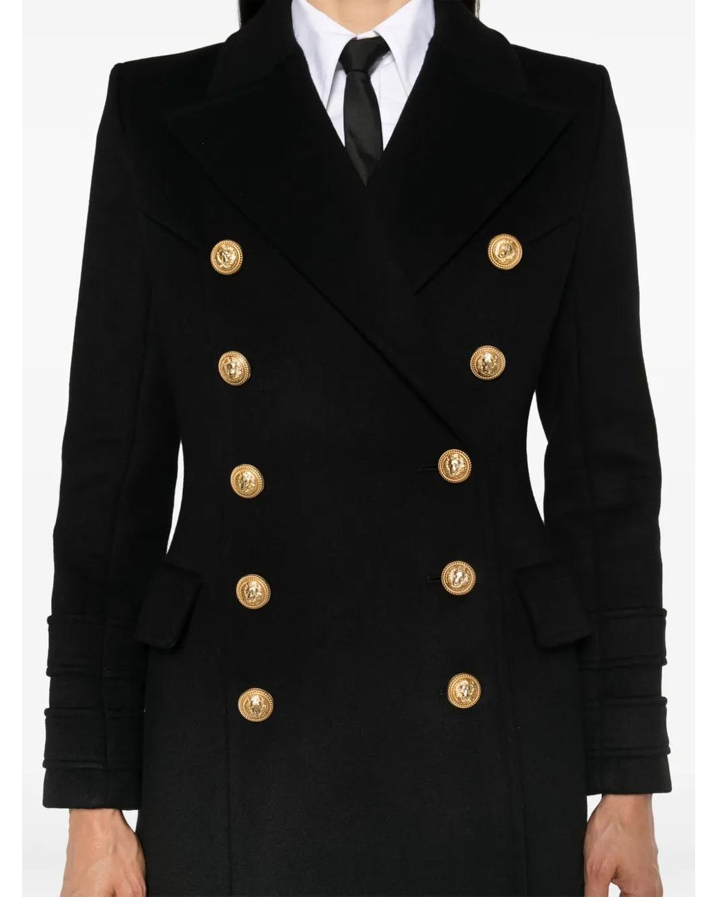 Balmain Black Coats & Jackets