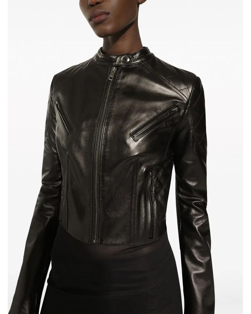 Dolce & Gabbana Leren Jack in het Black