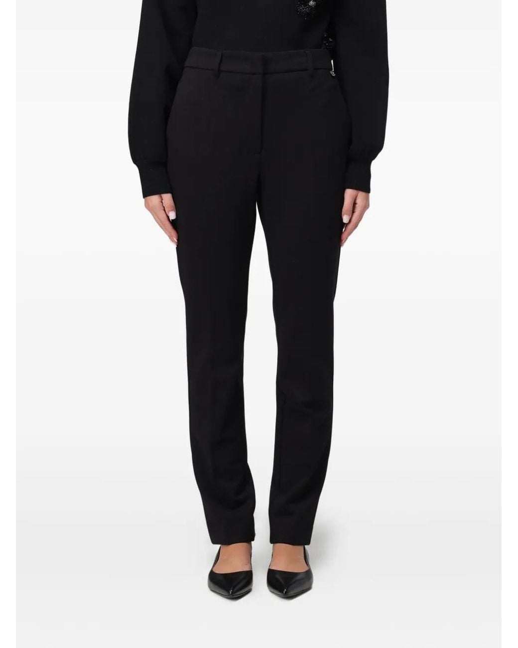 Liu Jo Black Logo-Detail Trousers