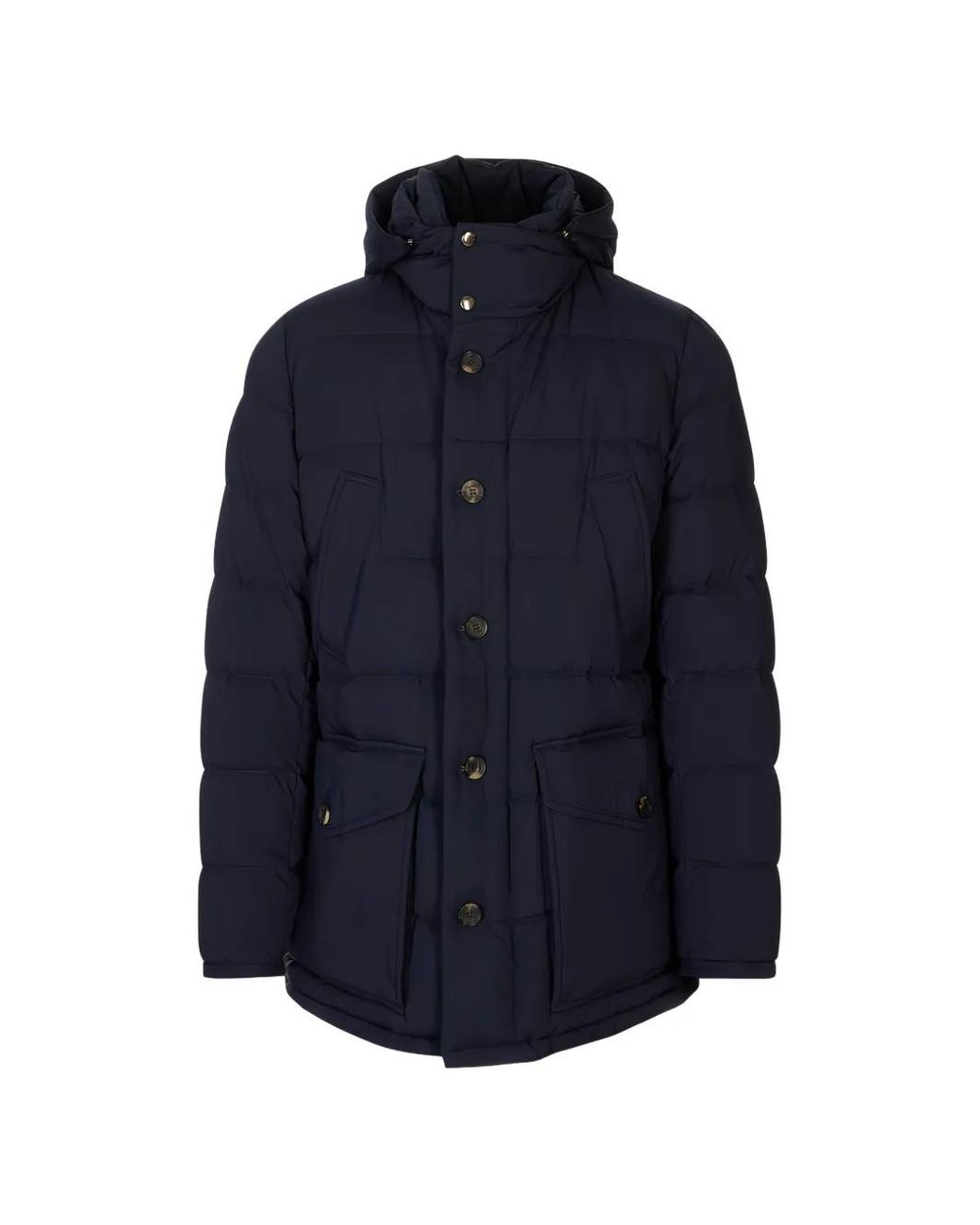 Kiton Gevoerd Jack Met Capuchon in het Blue voor heren