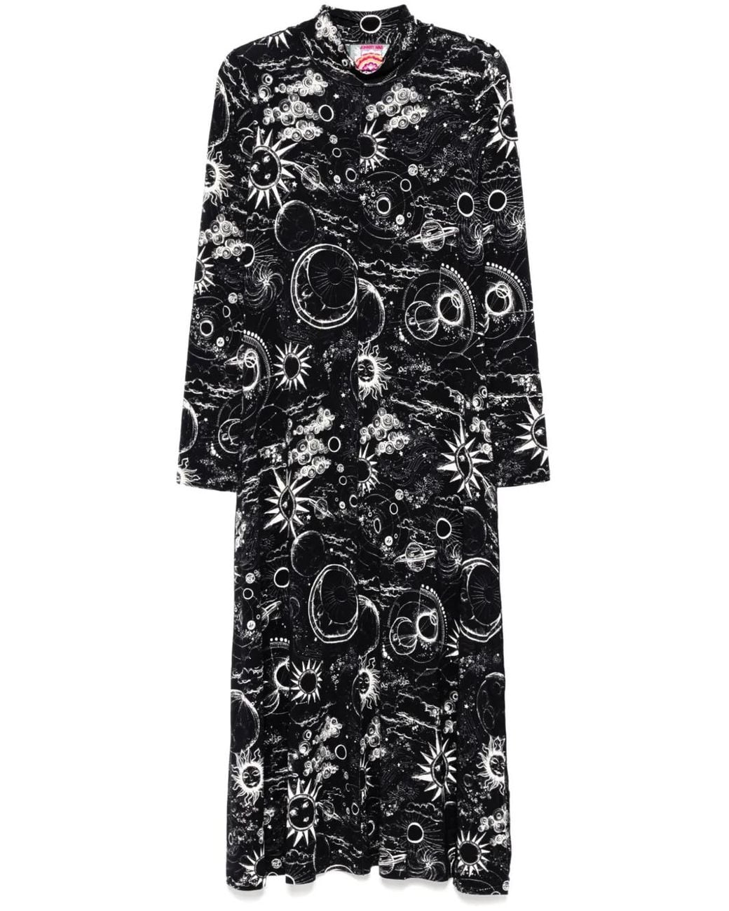 Johnny Was Black The Janie Seamed Mock Neck Dress, Mina