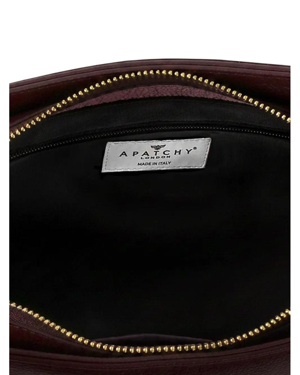 Apatchy London Purple Rosie Leather Bucket Bag