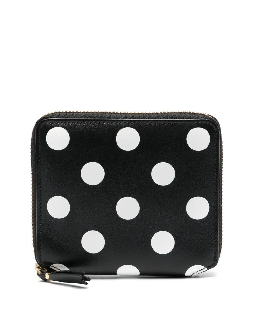 Comme des Garçons Black Polka Dot Zipped Wallet
