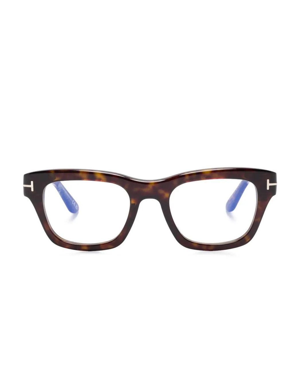 Tom Ford Brown Brille Mit Eckigem Gestell