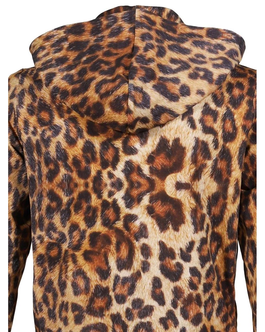 La Maskarade Brown Leopard-Print Hoodie for men