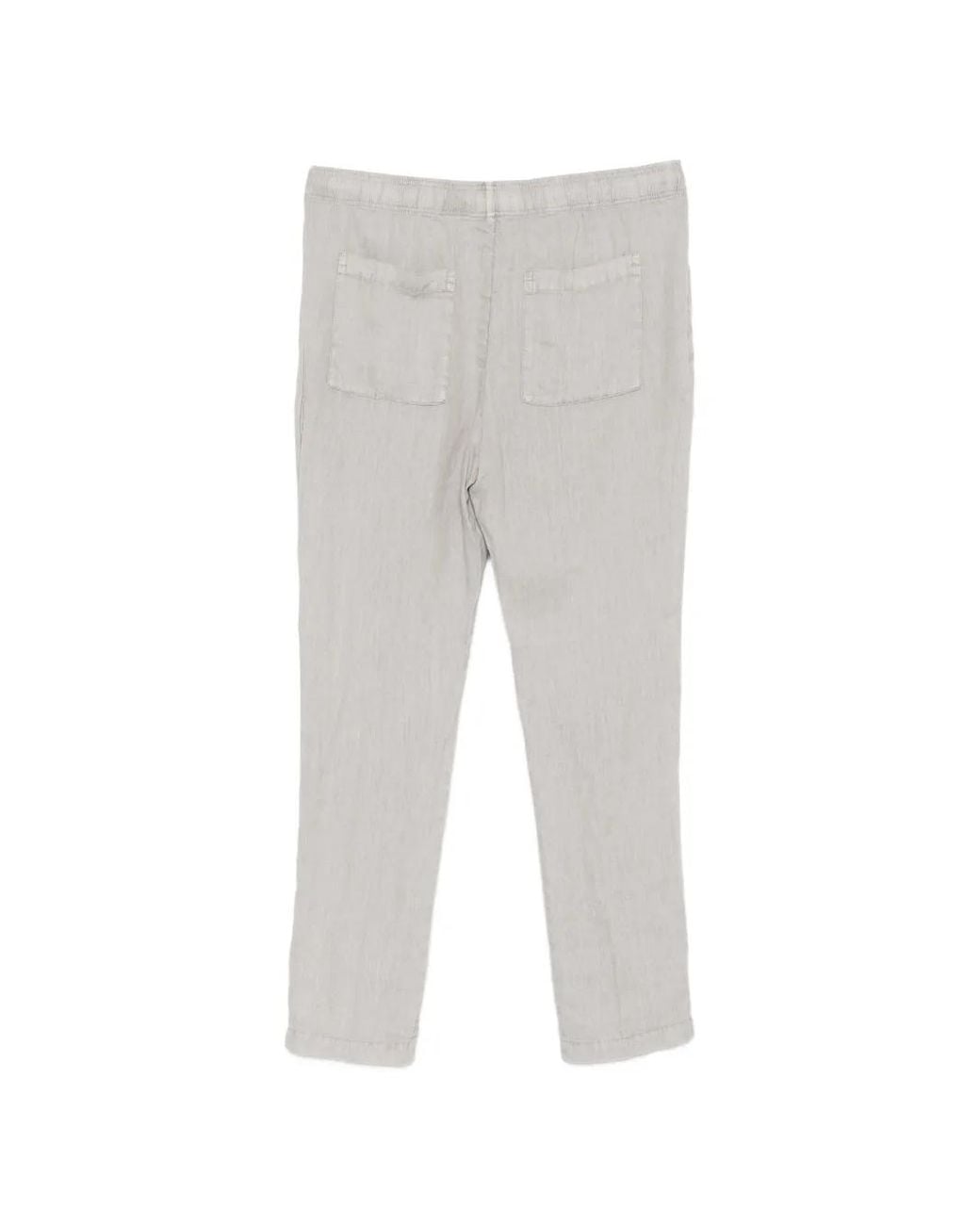 James Perse Gray Drawstring Linen Trousers for men