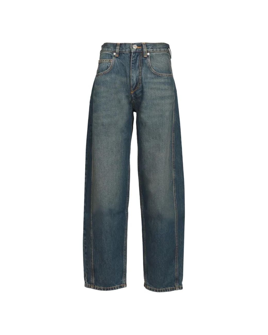 Isabel Marant Blue Oriane-Gz Panelled Jeans