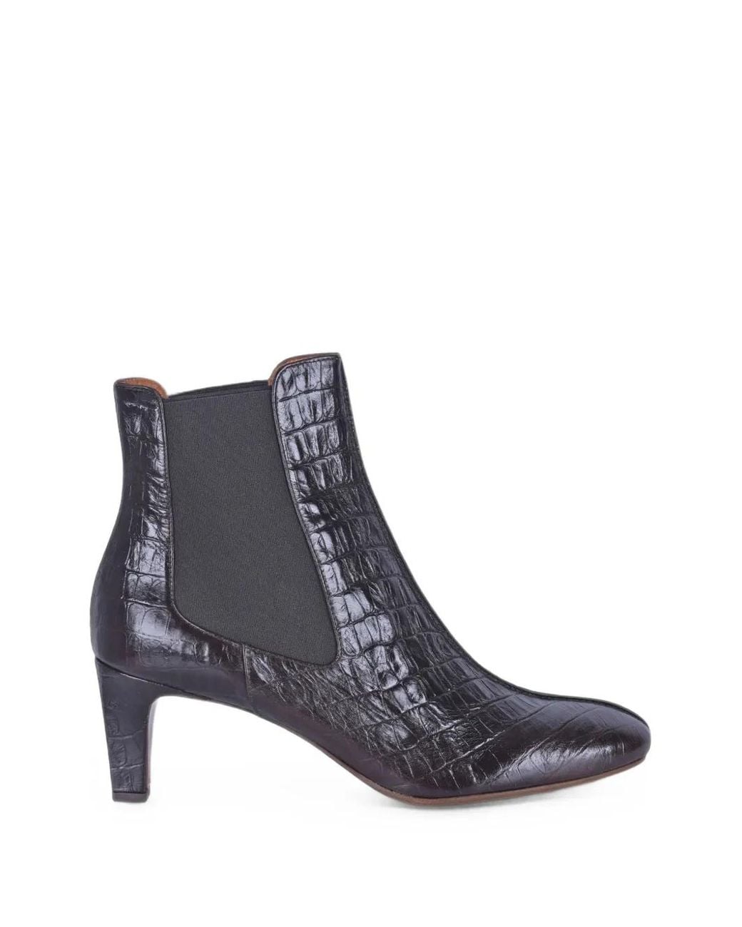 Chie Mihara Blue Fronda Croc-Effect Ankle Boots