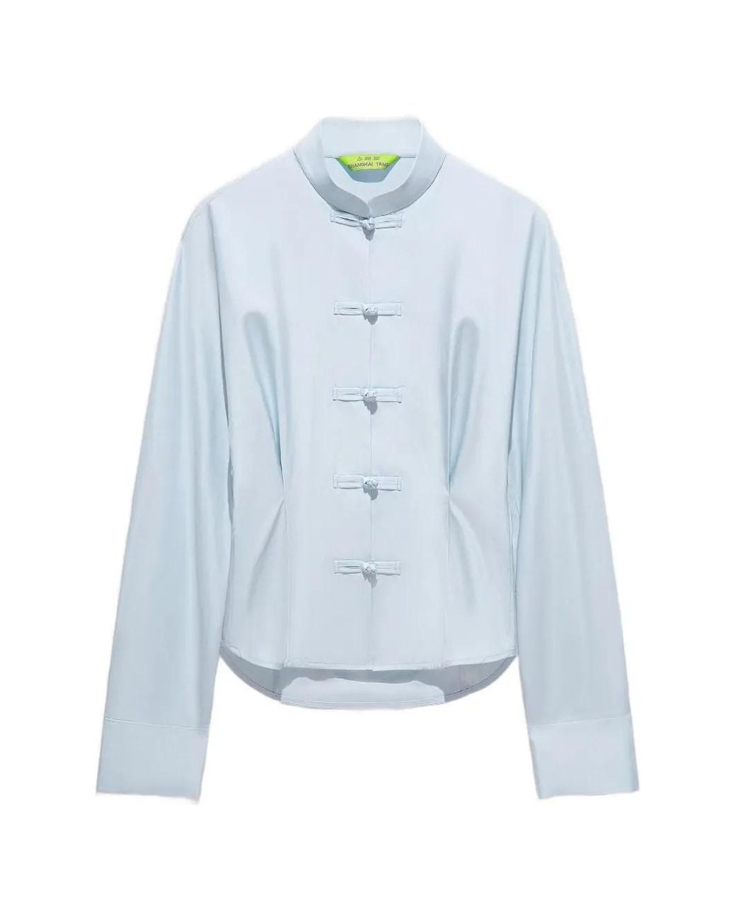 Shanghai Tang Blue Silk Blouse