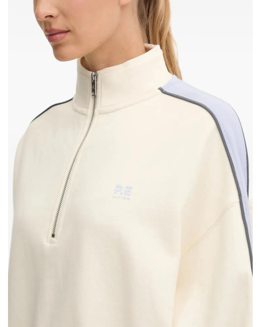 Felpa Con Zip di P.E Nation in Natural