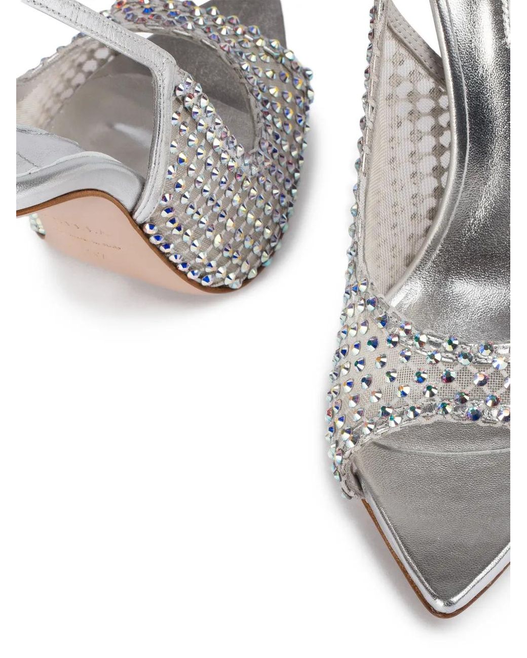 Le Silla White Gilda Slingback Sandals