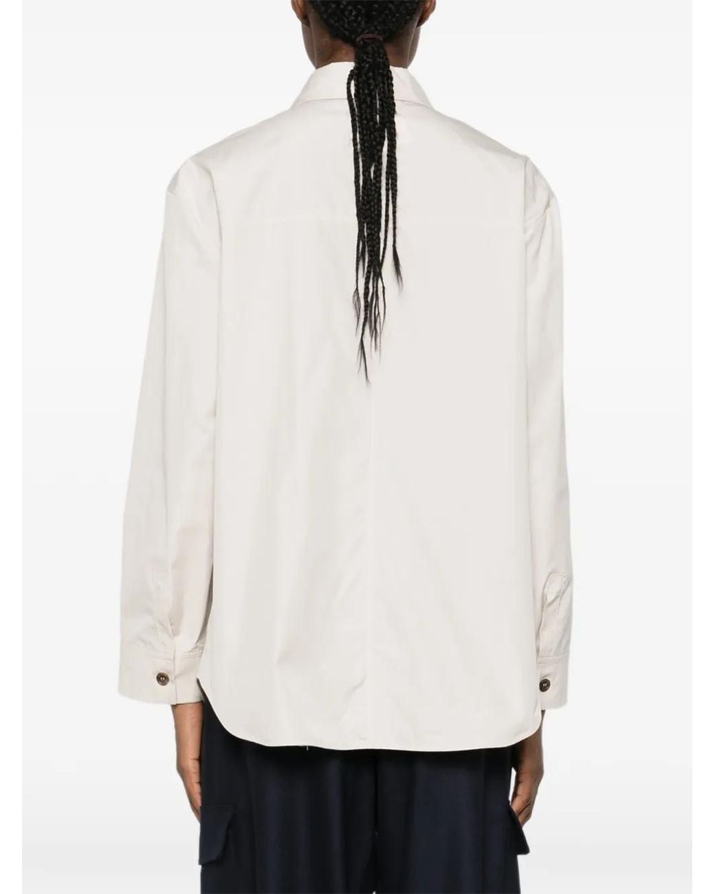 Max Mara White Belli Long-Sleeve Shirt