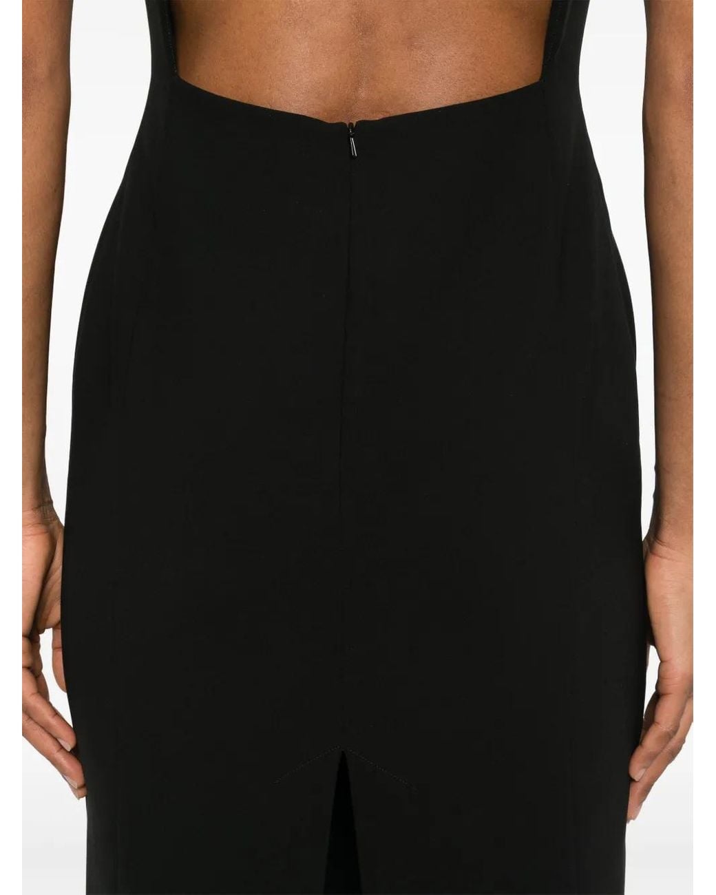 Moschino Black Open-Back Midi Dress