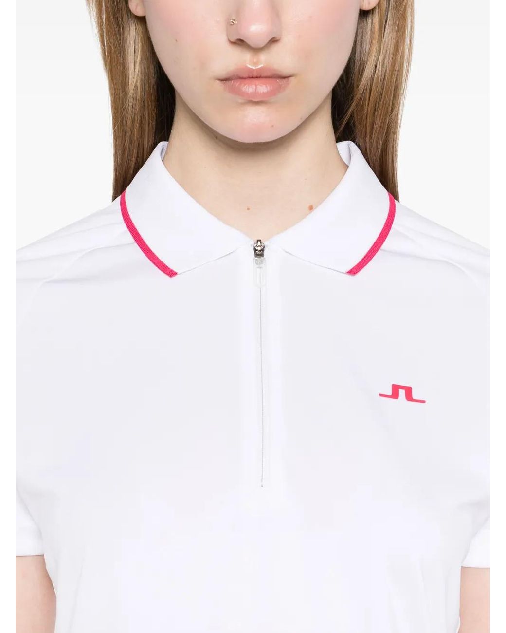 J.Lindeberg White Lee Polo Top