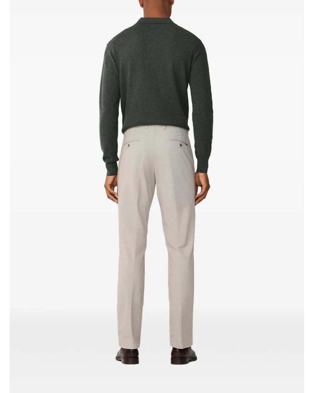 Hackett Natural Kensington Belt-Loop Trousers for men