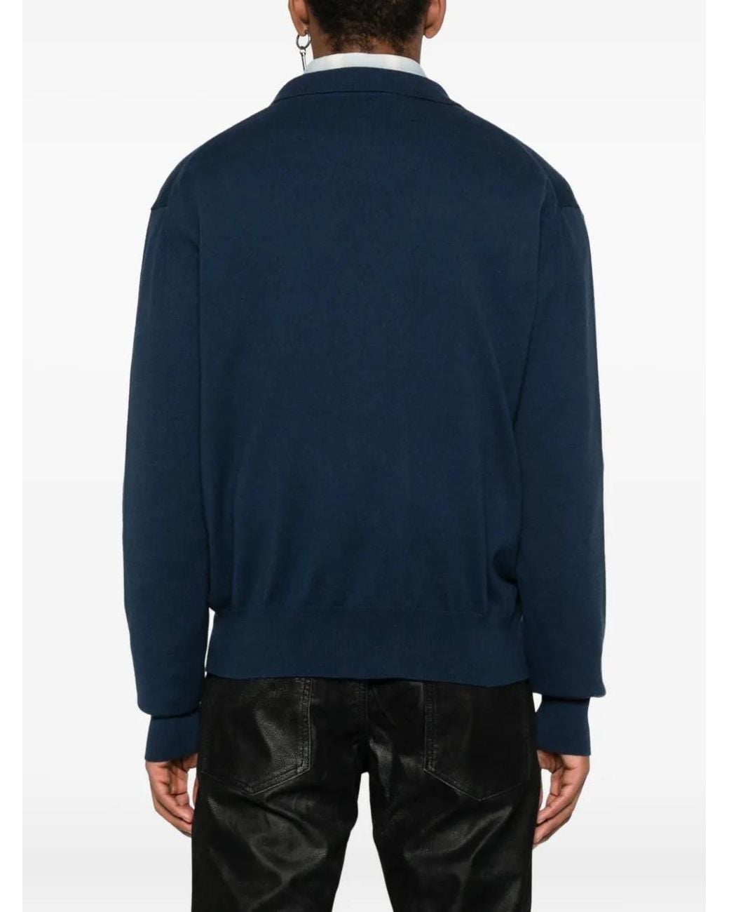 Vivienne Westwood Blue V-Neck Sweater for men
