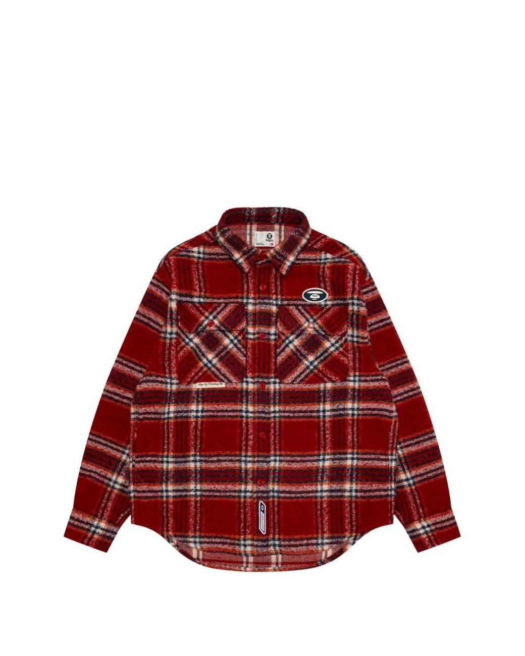 Aape By A Bathing Ape Red Hooded Checked Shirt for men