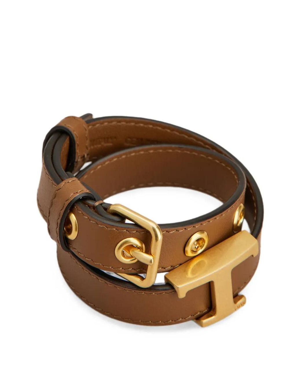 Tod's Brown T-String Double-Wrap Bracelet