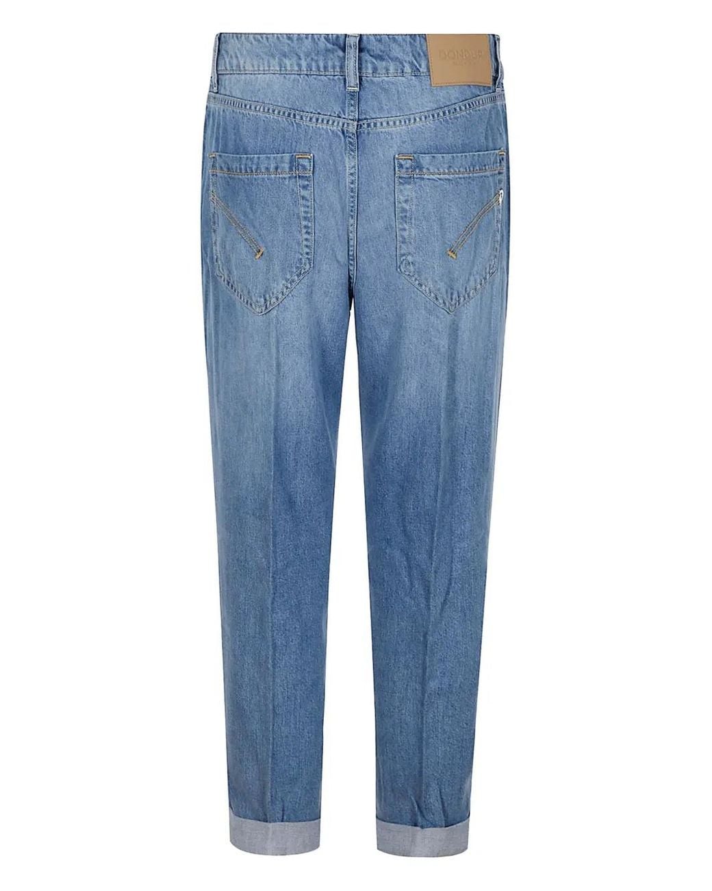 Dondup Blue Folded-Hem Jeans